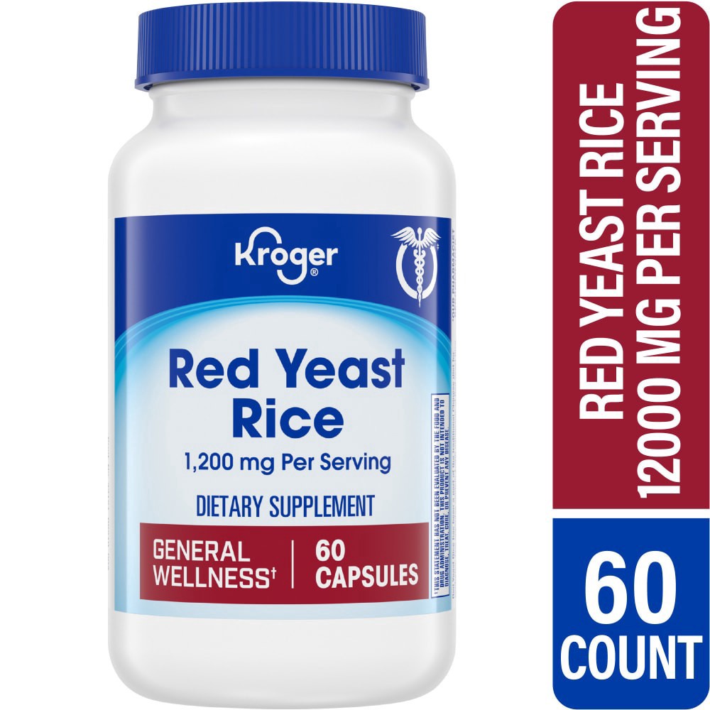 slide 1 of 6, Kroger Red Yeast Rice Supplement 600 Mg, 60 ct