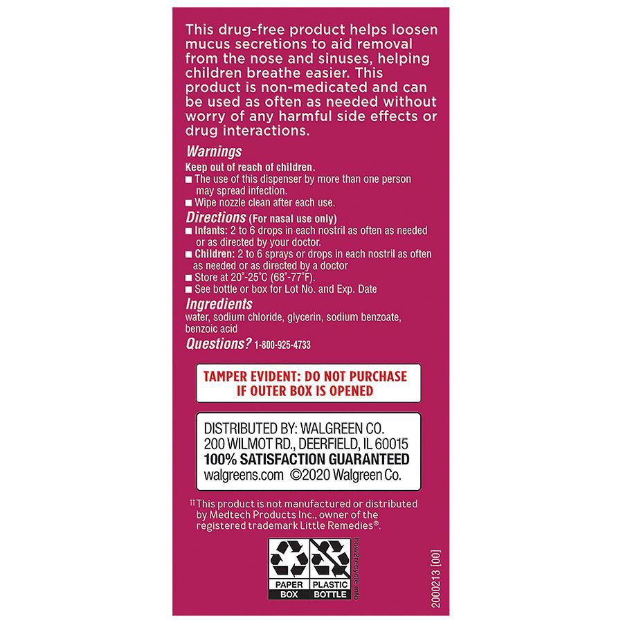 slide 2 of 4, Walgreens Children's Saline Spray + Drops, 2 fl oz