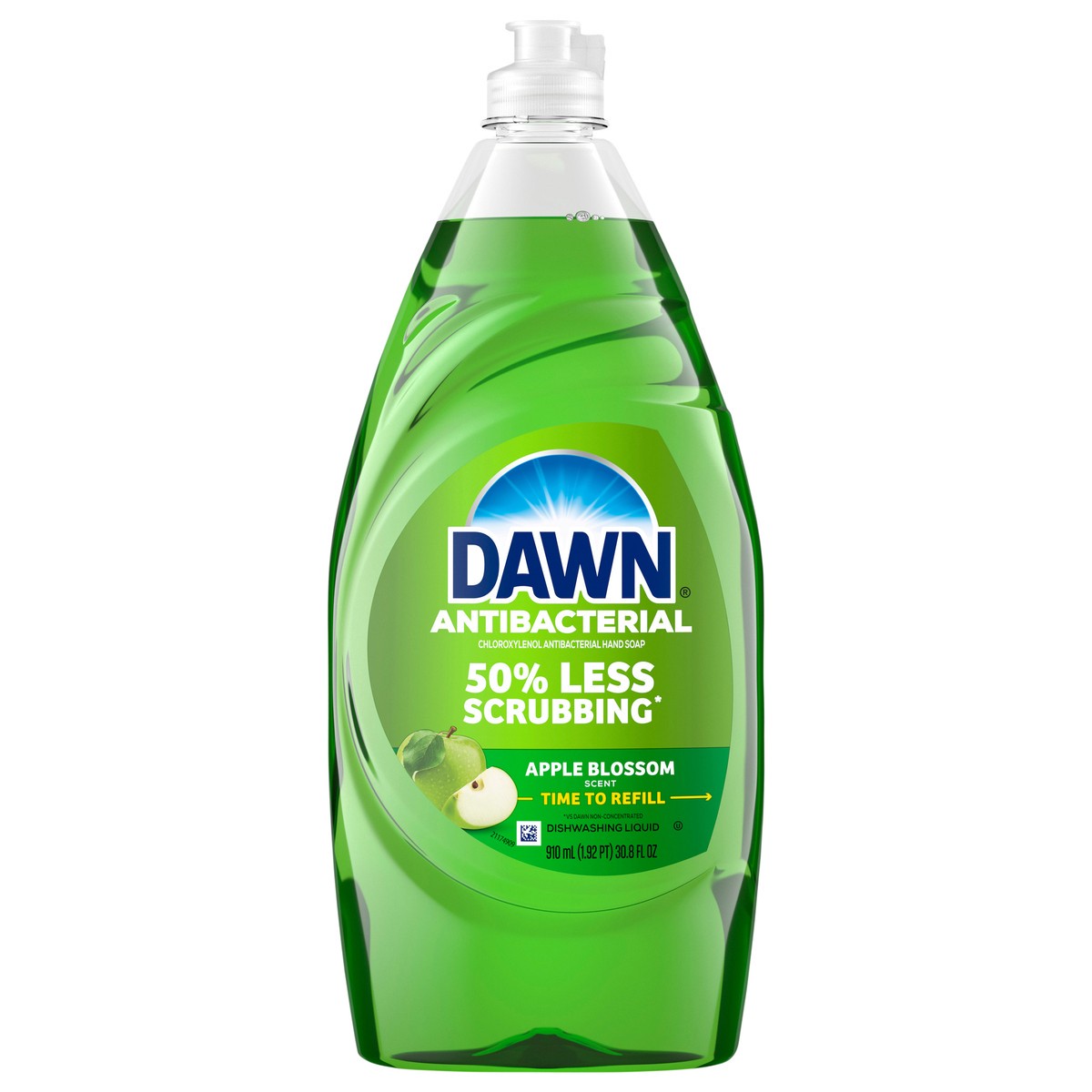 slide 1 of 2, Dawn Ultra Antibacterial Hand Soap, Apple Blossom, 30.8 Fl Oz, 30.8 fl oz