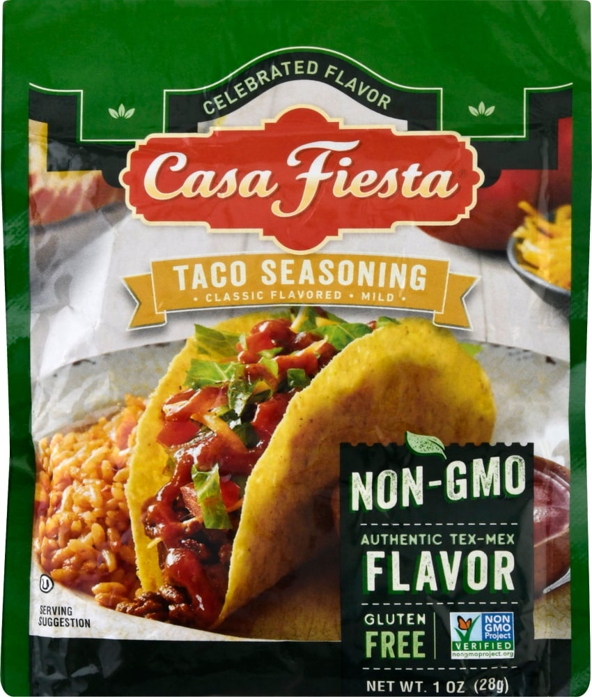 slide 1 of 1, Casa Fiesta Taco Seasoning, Classic Flavored, Mild, 1 oz