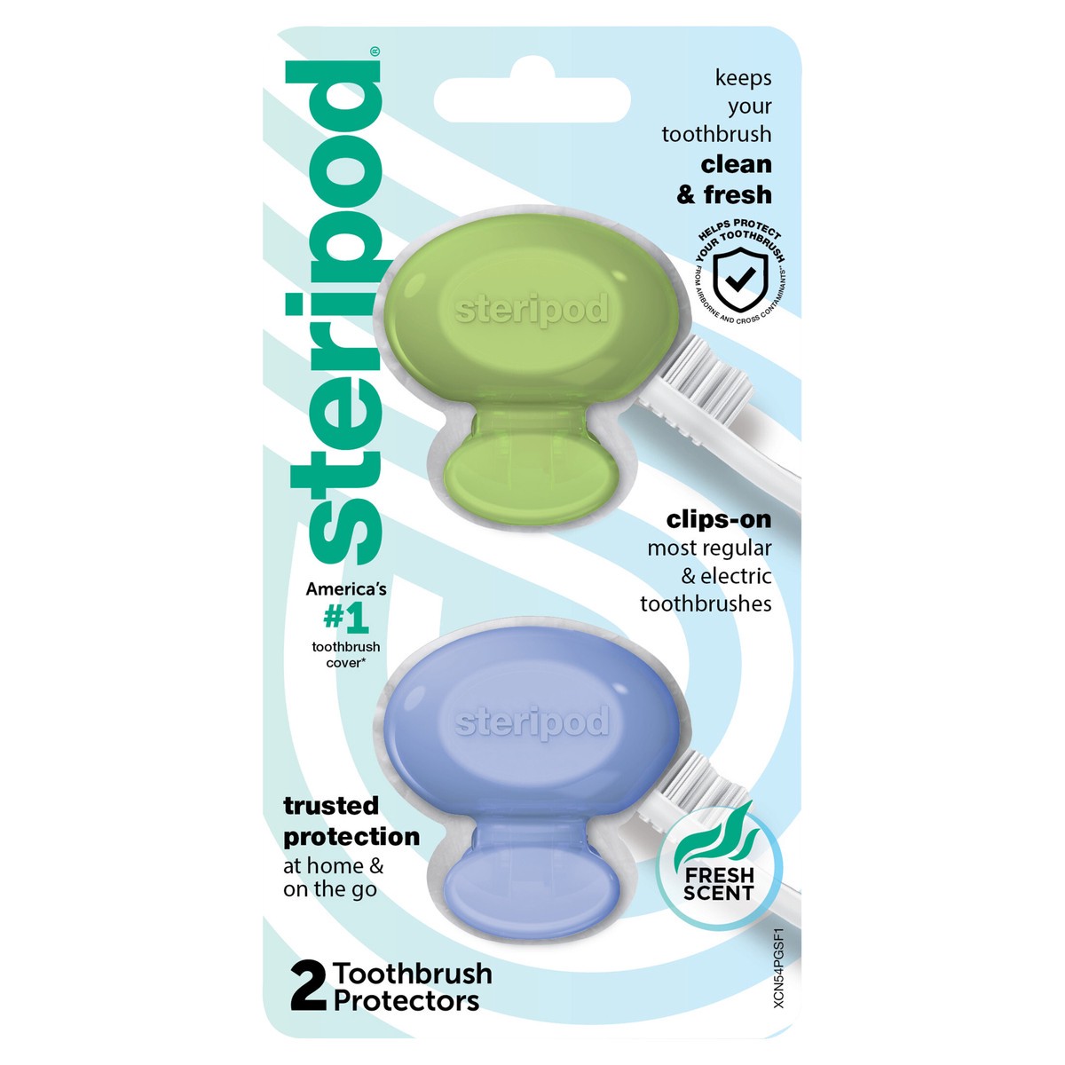 slide 1 of 7, Steripod Fresh Scent Toothbrush Protector 2 Each, 2 ct