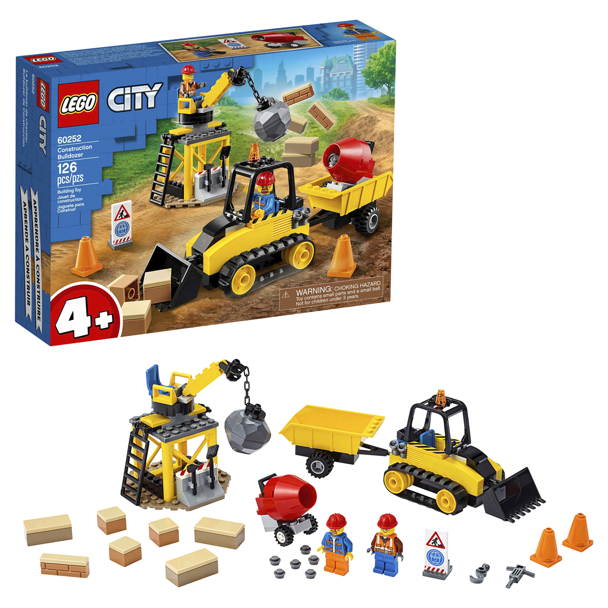 slide 1 of 7, LEGO City Construction Bulldozer 60252 Building Set, 1 ct
