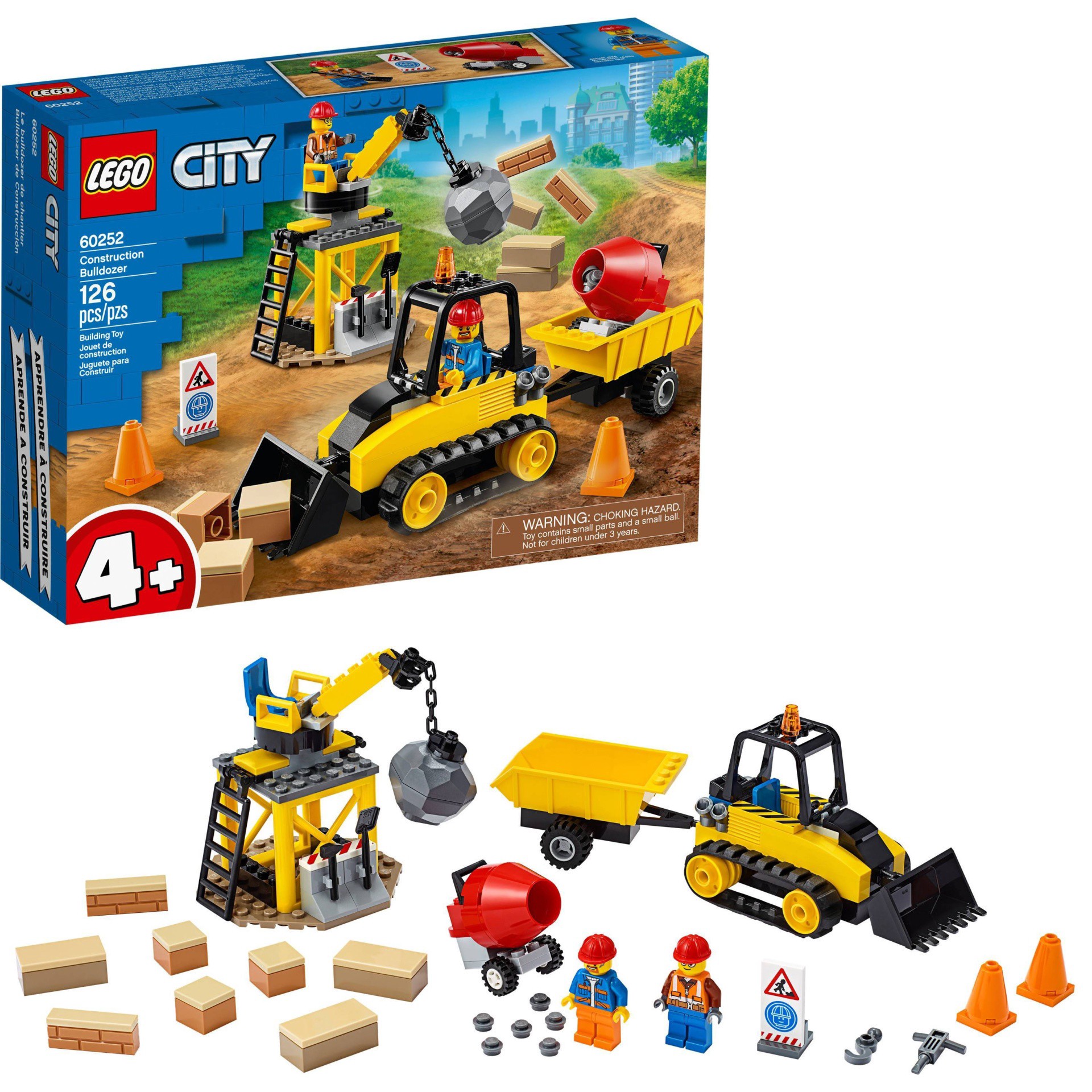 slide 1 of 7, LEGO City Construction Bulldozer Building Set 60252, 1 ct