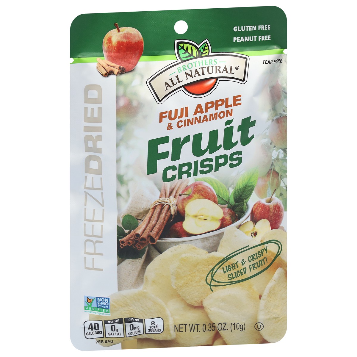 slide 2 of 9, Brothers All Natural Freeze Dried Fuji Apple & Cinnamon Fruit Crisps 0.35 oz, 0.35 oz