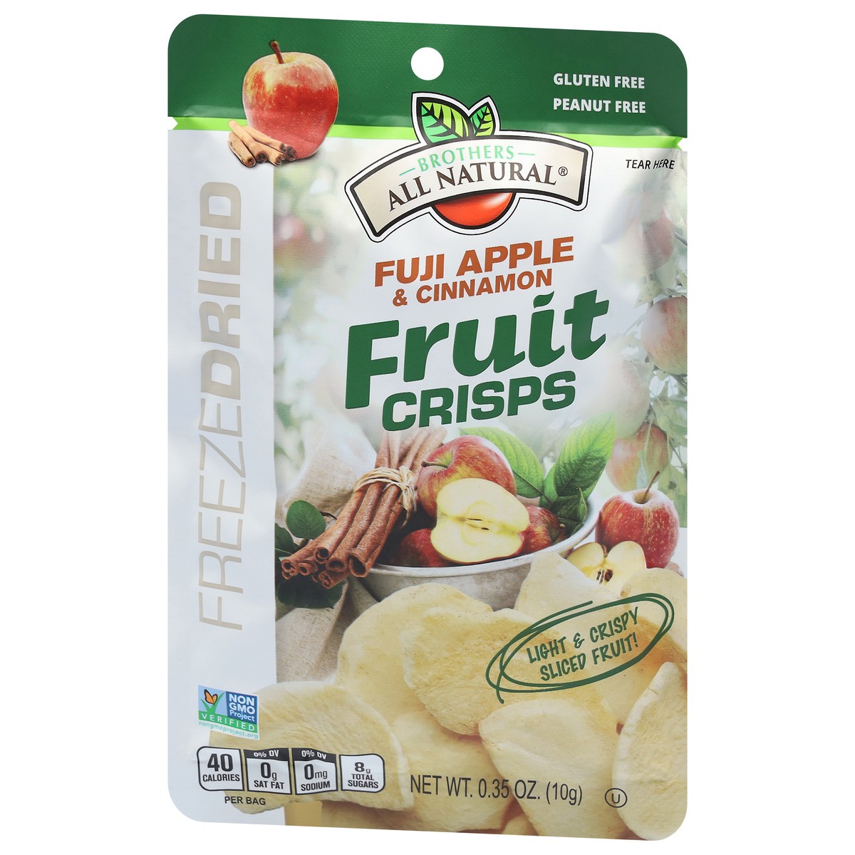 slide 3 of 9, Brothers All Natural Freeze Dried Fuji Apple & Cinnamon Fruit Crisps 0.35 oz, 0.35 oz