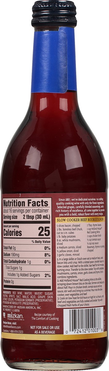 slide 9 of 9, Holland House Red Cooking Wine 16 fl oz, 16 fl oz
