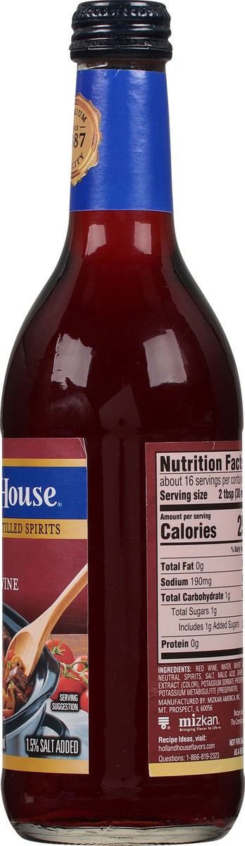 slide 2 of 9, Holland House Red Cooking Wine 16 fl oz, 16 fl oz