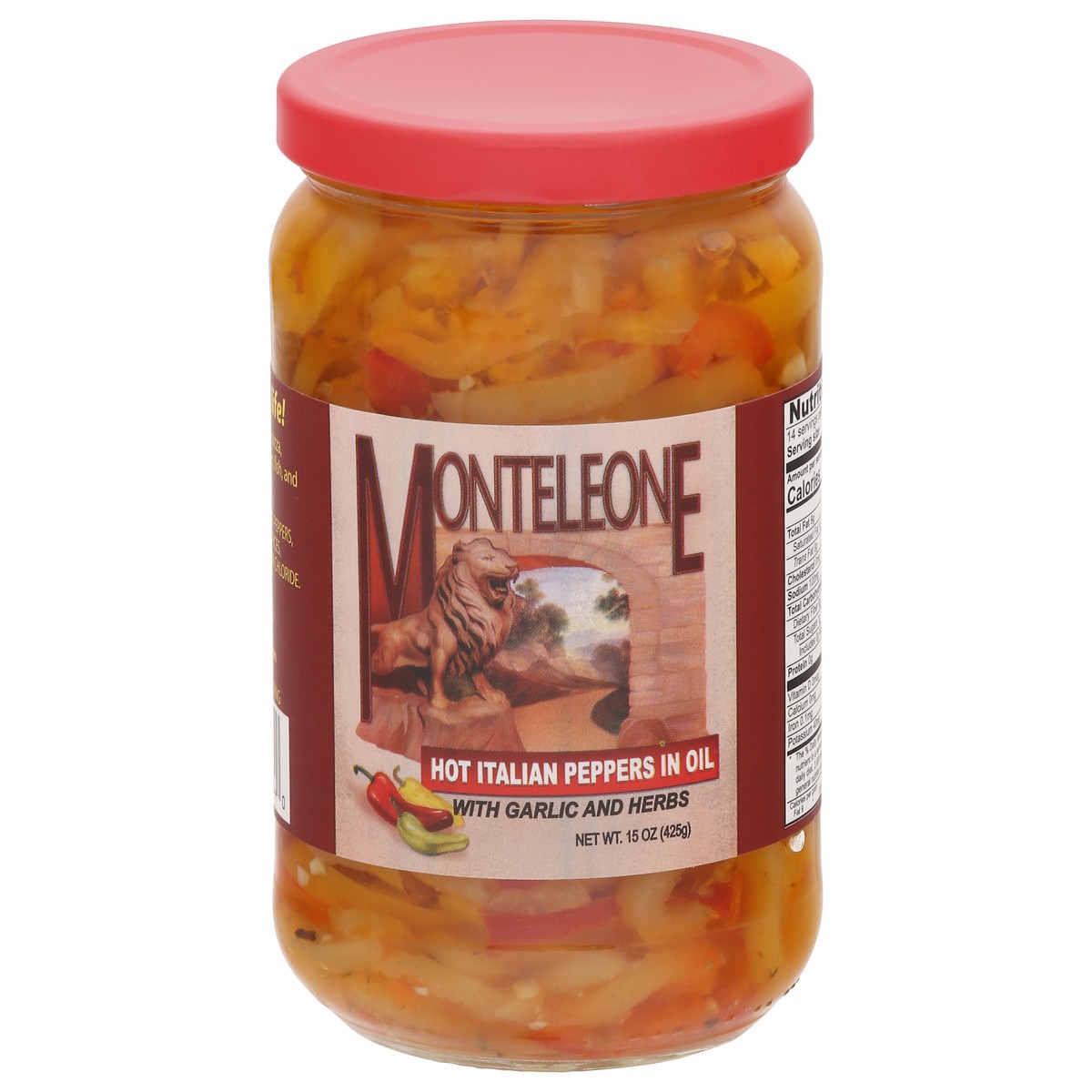slide 3 of 4, Monteleone Hot Italian Peppers in Oil with Organic and Herbs 15 oz, 15 oz