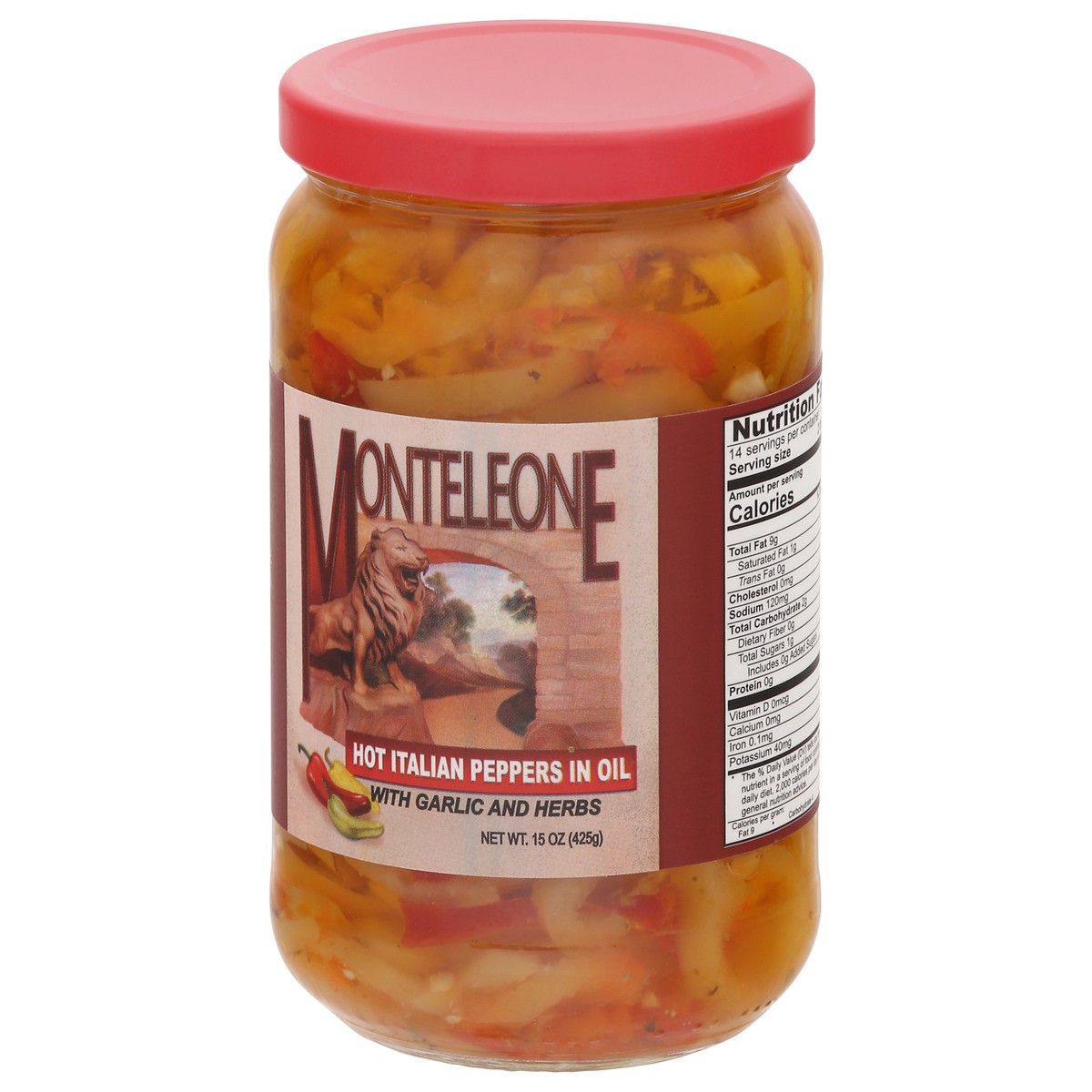 slide 2 of 4, Monteleone Hot Italian Peppers in Oil with Organic and Herbs 15 oz, 15 oz