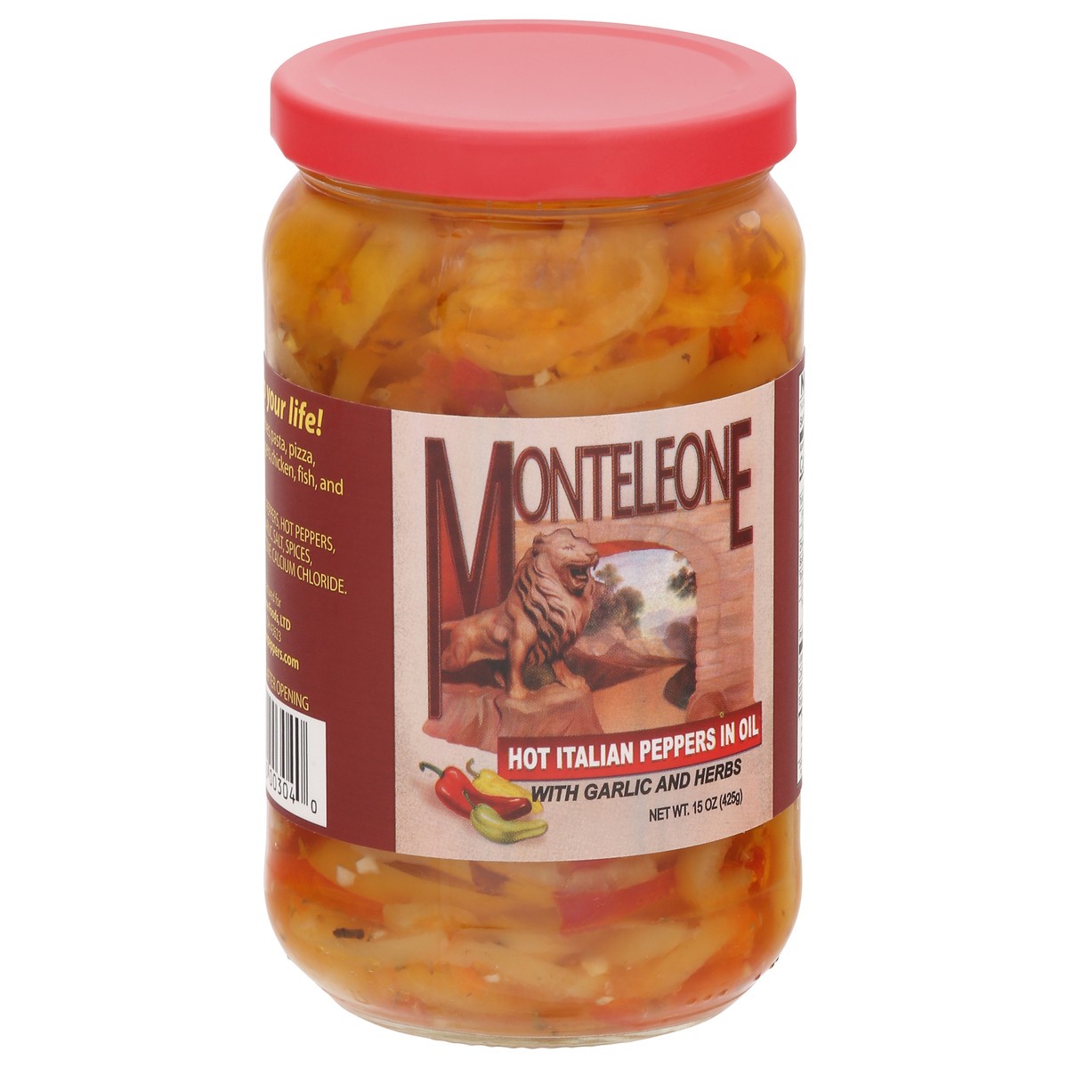 slide 4 of 4, Monteleone Hot Italian Peppers in Oil with Organic and Herbs 15 oz, 15 oz