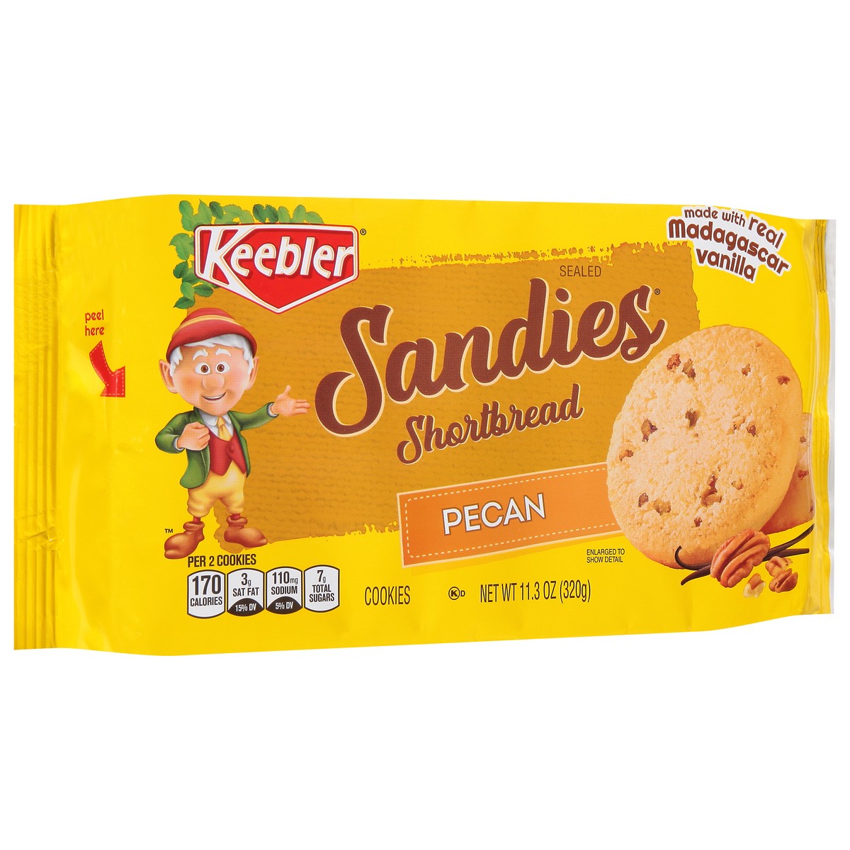 slide 8 of 14, Keebler Sandies Shortbread Pecan Cookies 11.3 oz, 11.3 oz