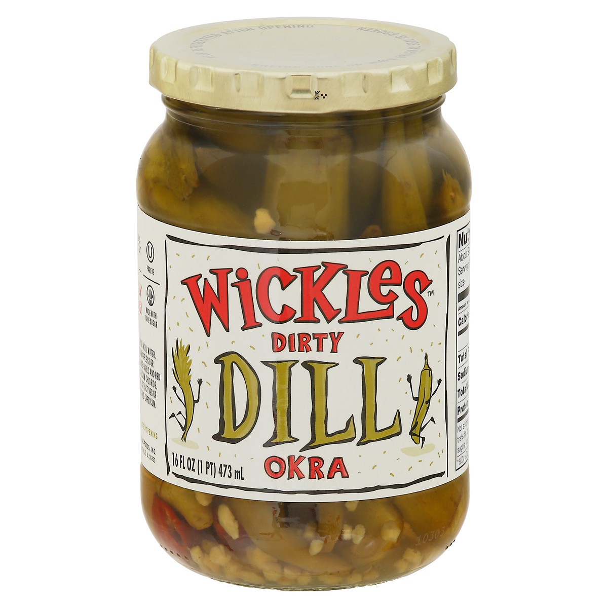 slide 1 of 9, Wickles Dirty Dill Okra 16 fl oz, 16 fl oz