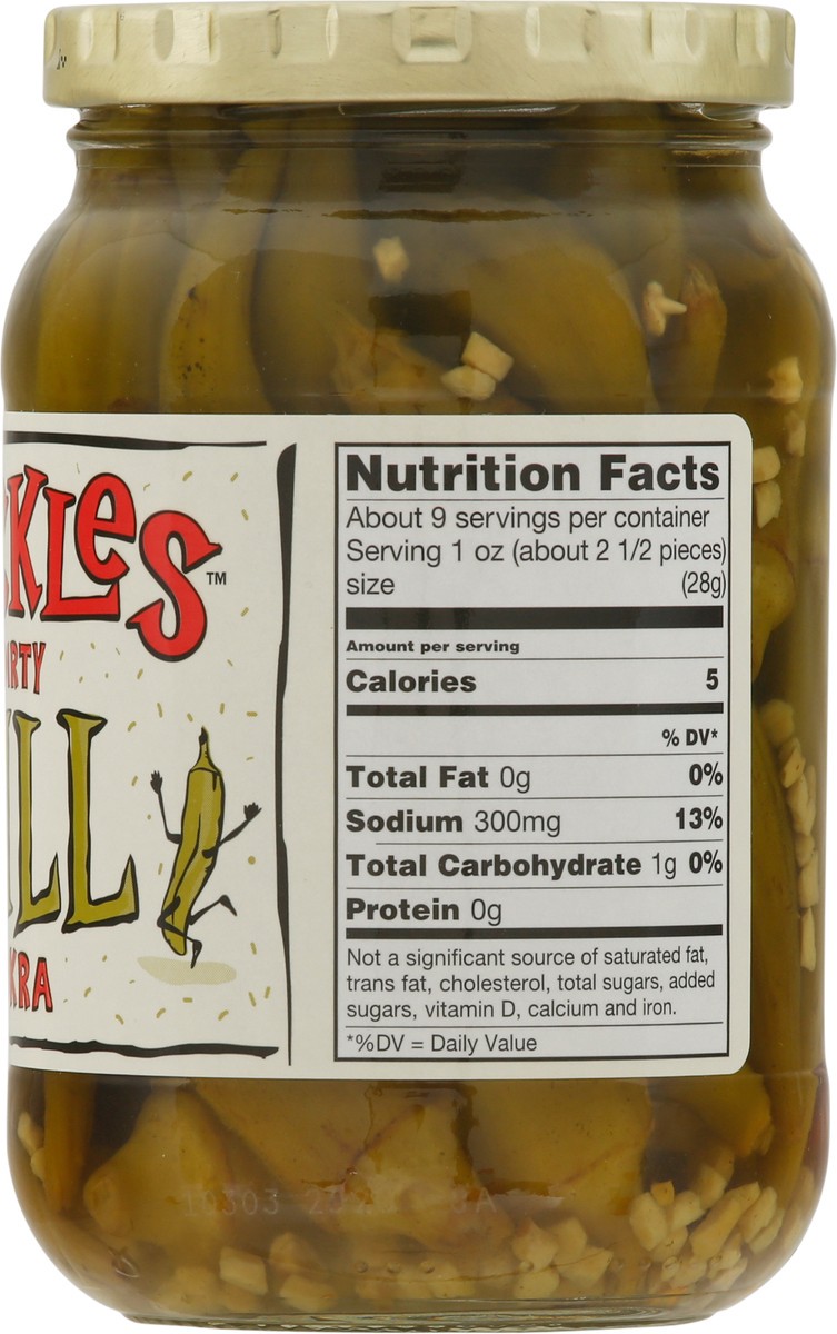 slide 3 of 9, Wickles Dirty Dill Okra 16 fl oz, 16 fl oz