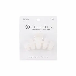 Teleties Classic Coconut White Hair Clip - Medium, 1 ct
