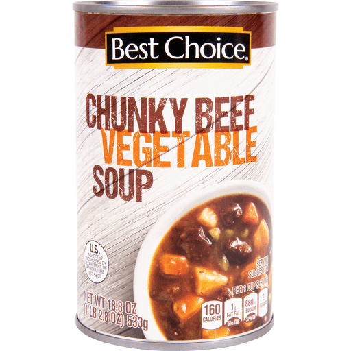 slide 1 of 1, Best Choice Chunky Beef with Country Vegetable Soup, 18.8 oz