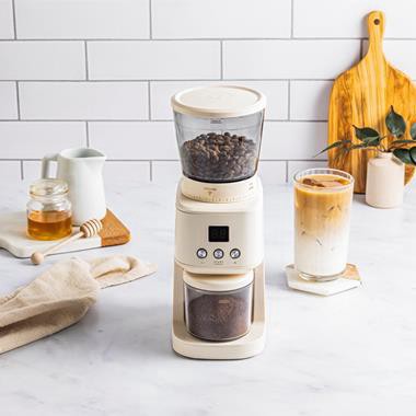 slide 1 of 1, Hy-Vee Seasons Burr Coffee Grinder In Linen, 1 ct