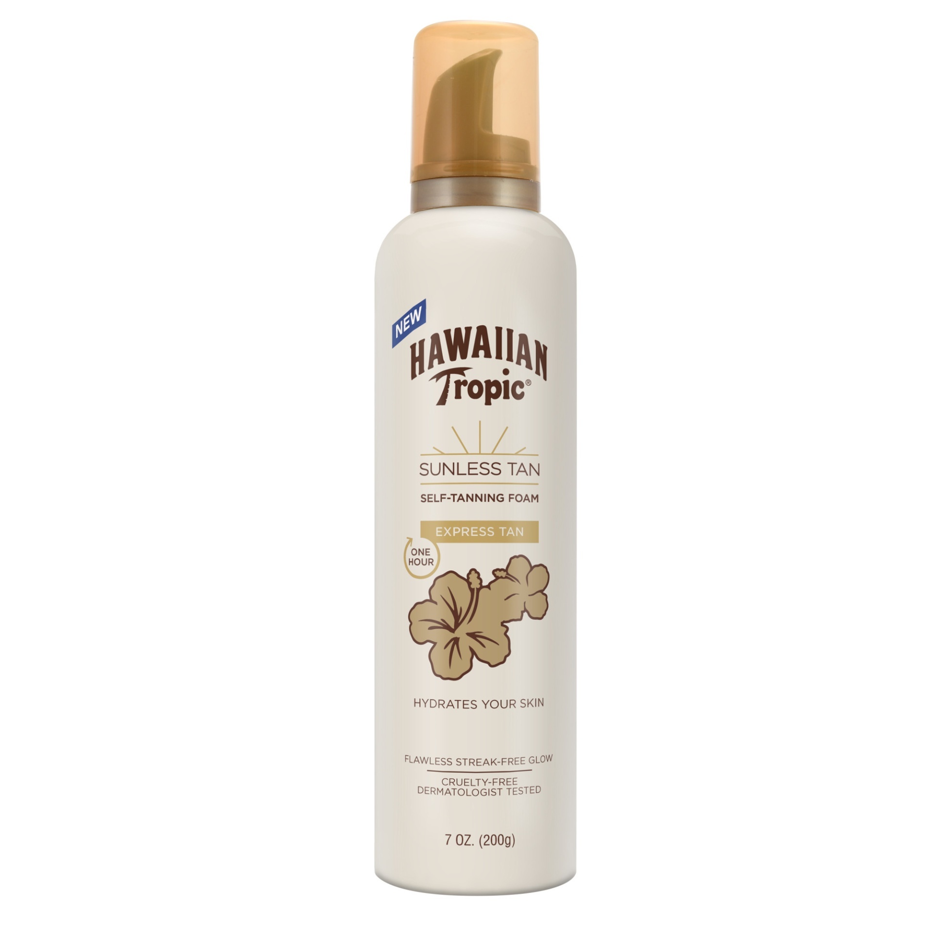 slide 1 of 1, Hawaiian Tropic Sunless Tan 1-Hour Express Self-Tanning Foam, 7 oz