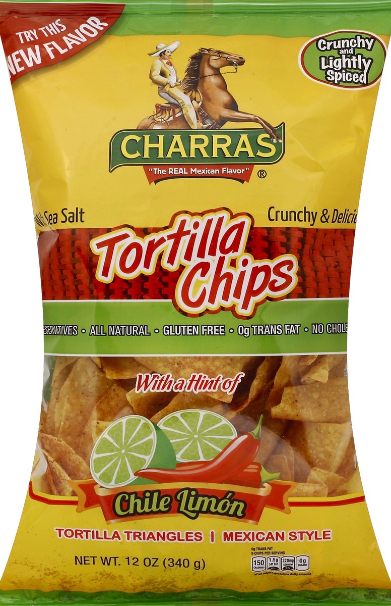 slide 5 of 5, Charras Tortilla Chips 12 oz, 12 oz