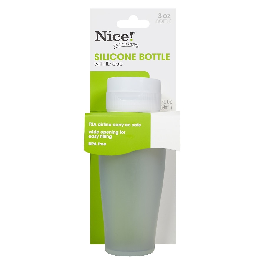 slide 1 of 1, Nice! On The Move Silicone Bottle, 3 oz