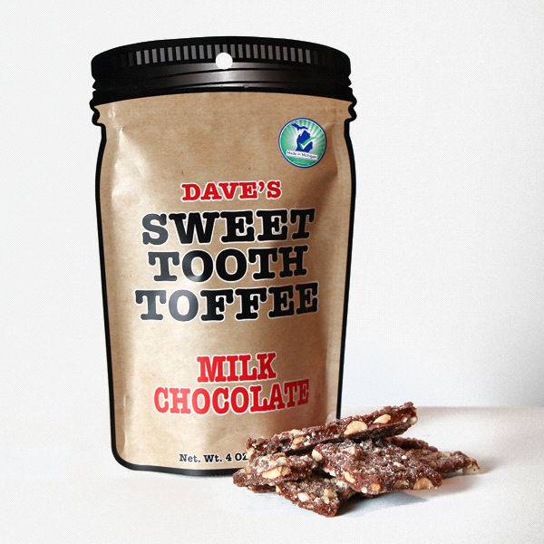 slide 1 of 1, Dave's Daves Sweet Tooth Toffee, 4 oz
