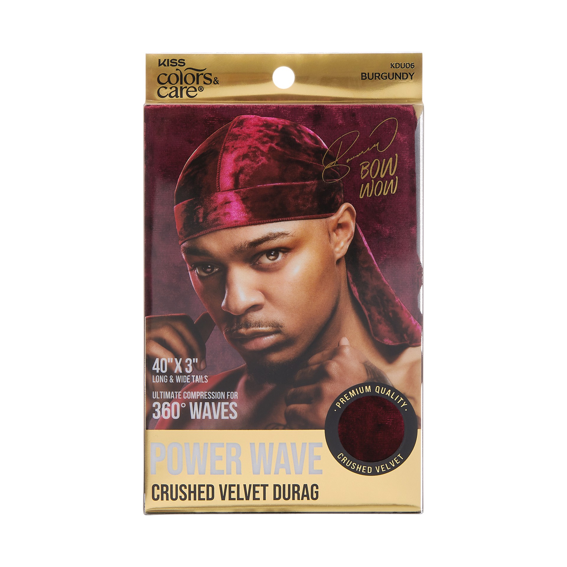 slide 1 of 5, KISS Colors & Care Power Wave Premium Crushed Velvet Luxe Durag, Burgundy, 1 Ct., 1 ct