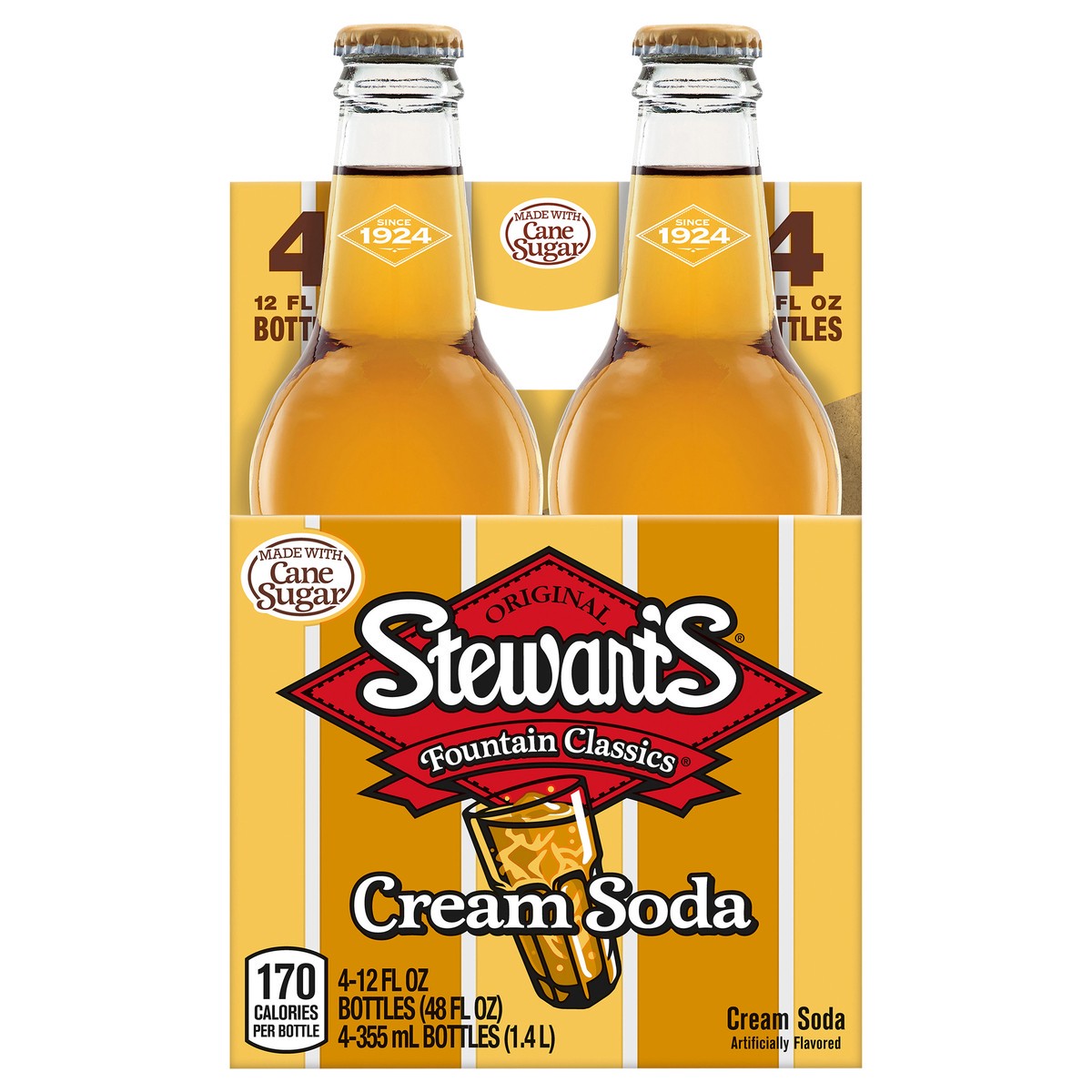 slide 1 of 3, Stewart's Cream Soda Bottles, 48 fl oz