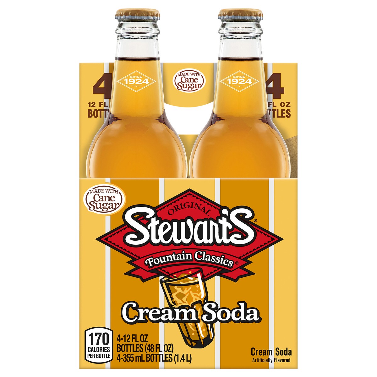 slide 1 of 3, Stewart's Cream Soda Bottles - 48 fl oz, 48 fl oz