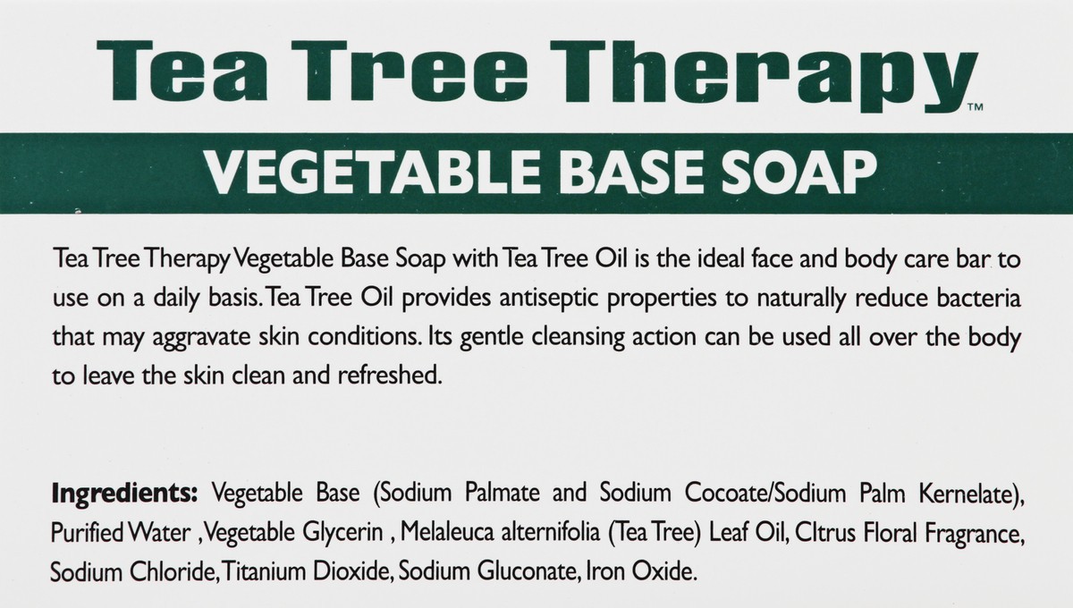 slide 7 of 12, Tea Tree Therapy Vegetable Base Soap With Tea Tree Oil, 3.9 oz