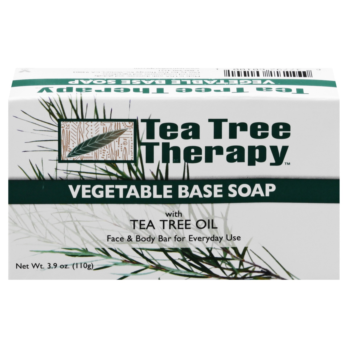 slide 1 of 9, Tea Tree Therapy Vegetable Base Soap with Tea Tree Oil, 3.9 oz
