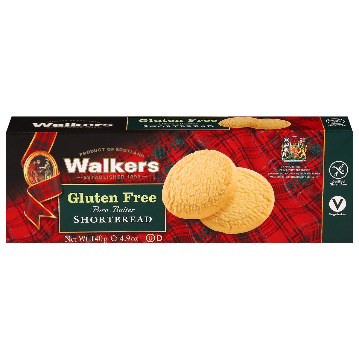 slide 1 of 1, Walker's Gluten Free Pure Butter Shortbread 4.9 oz, 4.9 oz