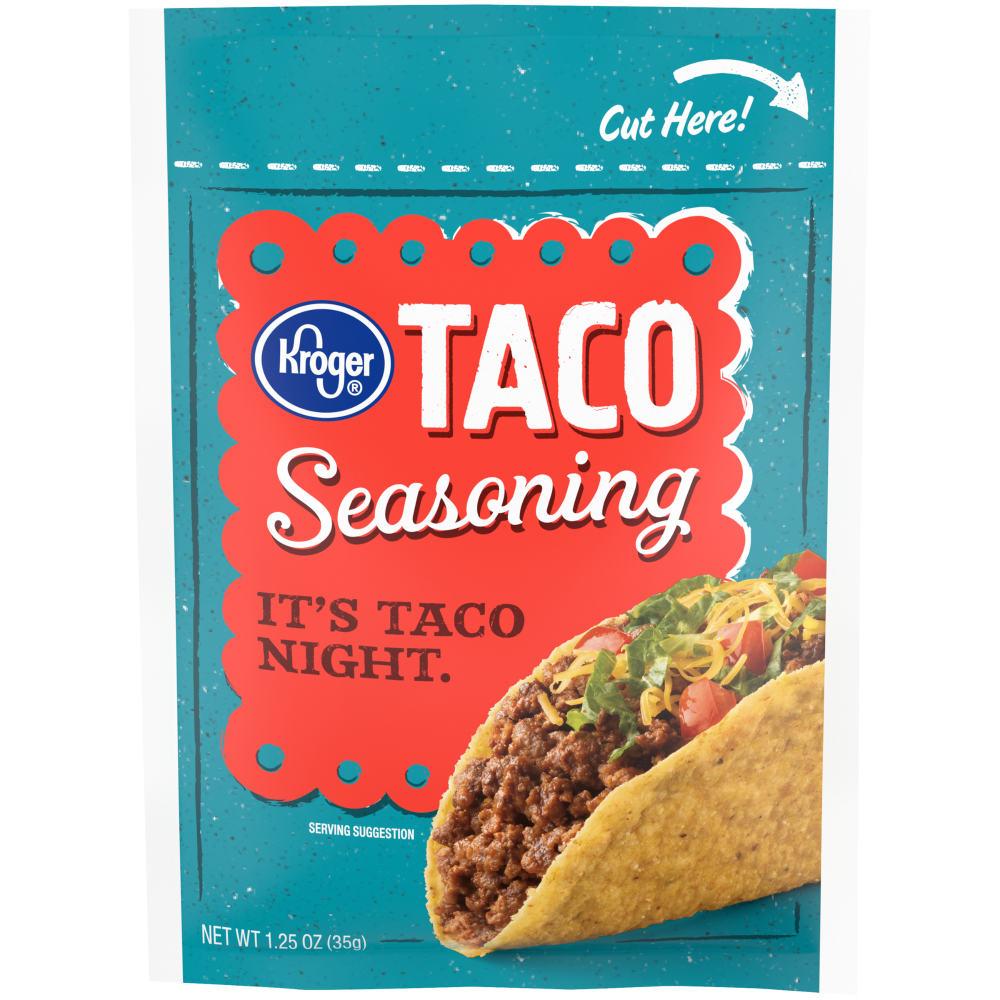 slide 1 of 1, Kroger Regular Taco Seasoning Mix, 1.25 oz