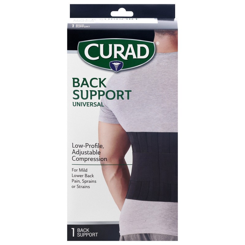 slide 1 of 4, Curad Elastic Back Support, 1 ct