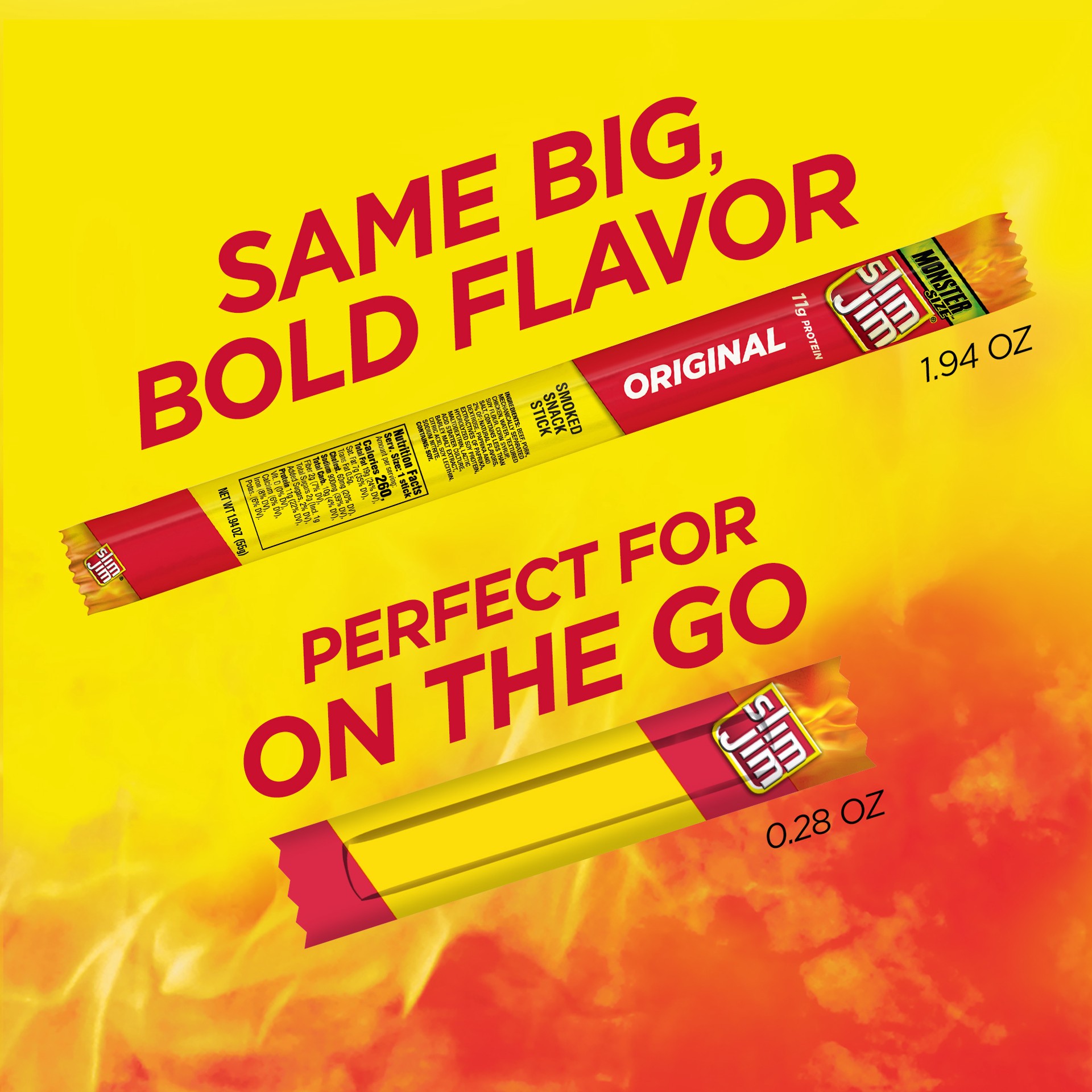 slide 5 of 5, Slim Jim Pantry Pack Snack Size Original Smoked Stick 46-0.28 oz, 46 ct