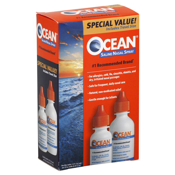 slide 1 of 1, Ocean Saline Nasal Spray, 1.5 oz