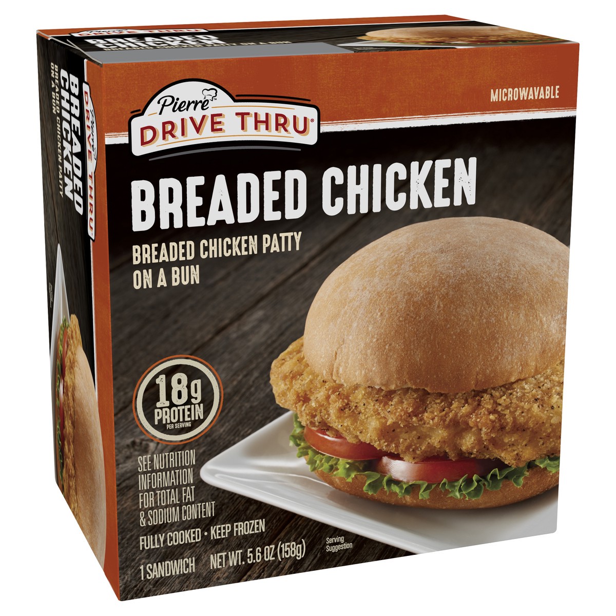 slide 2 of 9, Pierre Drive Thru Breaded Chicken Sandwich, 5.6 oz