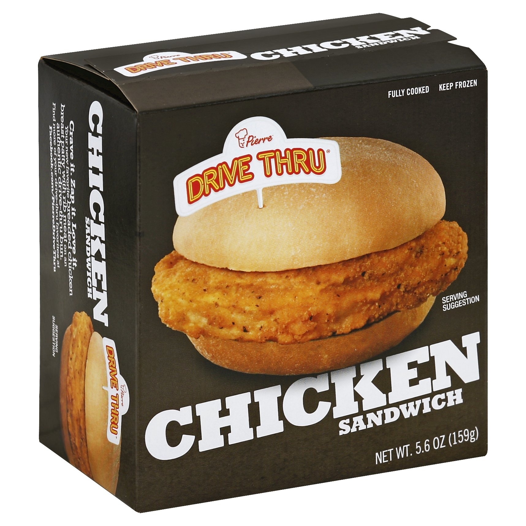 slide 1 of 9, Pierre Drive Thru Breaded Chicken Sandwich, 5.6 oz