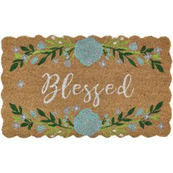 Destination Holiday Spring Coir Doormat - Blessed