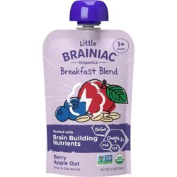 Little Brainiac Organics Breakfast Blend Pouch - Berry Apple Oat