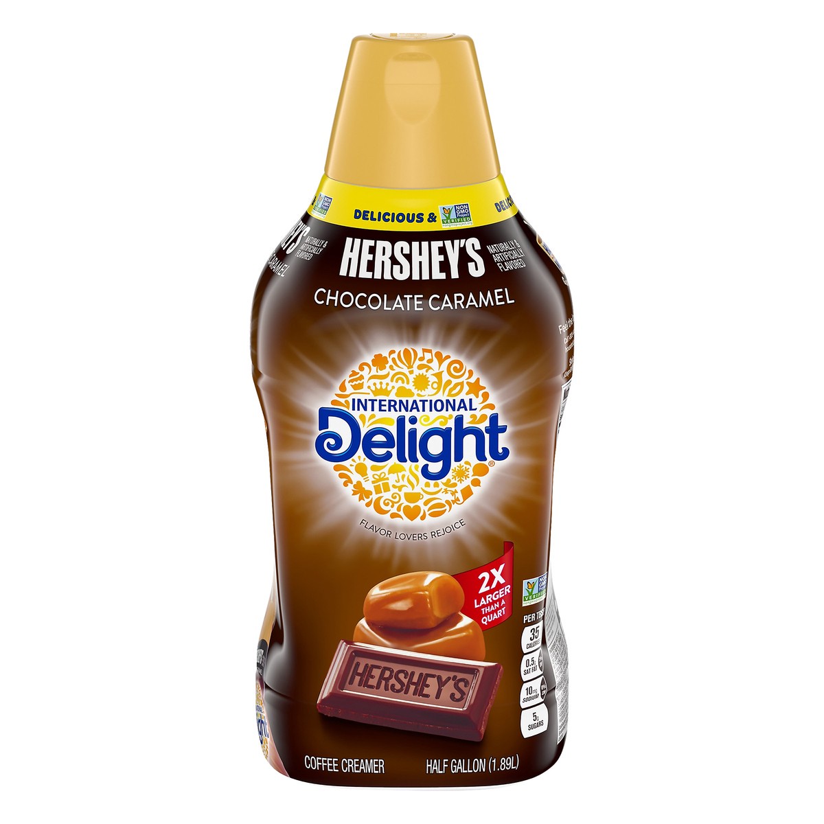 slide 14 of 14, International Delight HERSHEY''S Chocolate Caramel Coffee Creamer, 64 Oz., 1.89 liter