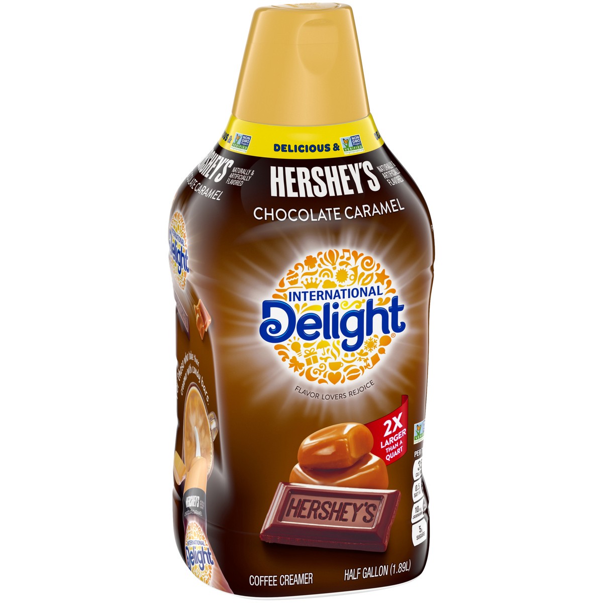 slide 9 of 14, International Delight HERSHEY''S Chocolate Caramel Coffee Creamer, 64 Oz., 1.89 liter