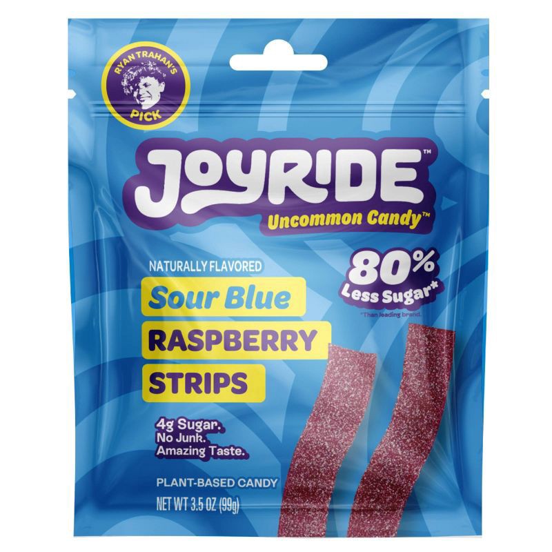 slide 1 of 3, Joyride Plant-Based Sour Blue Raspberry Strips Candy 3.5 oz, 3.5 oz