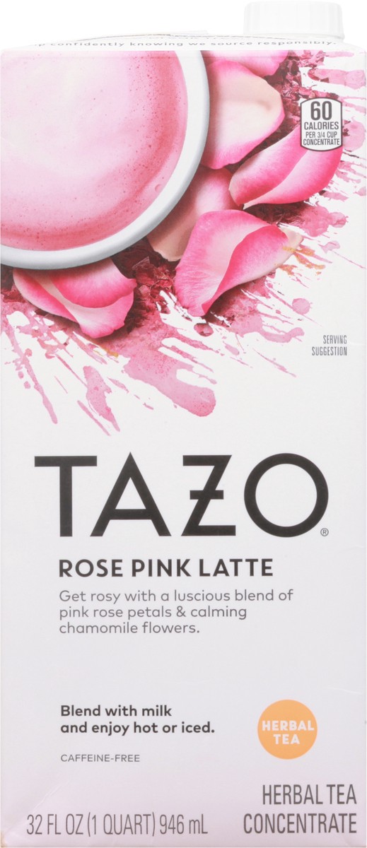slide 2 of 12, Tazo Rose Pink Latte Herbal Tea Concentrate 32 fl oz, 32 fl oz