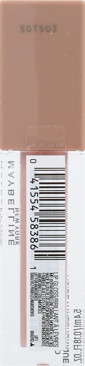 slide 5 of 9, Maybelline Lifter Gloss Plumping Lip Gloss with Hyaluronic Acid - 2 Ice - 0.18 fl oz: Hydrating Shine, Fuller Look, XL Wand, 0.18 fl oz