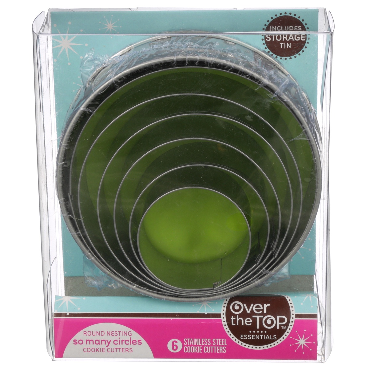 slide 1 of 1, Over The Top Round Nesting Cookie Cutters, 6 ct
