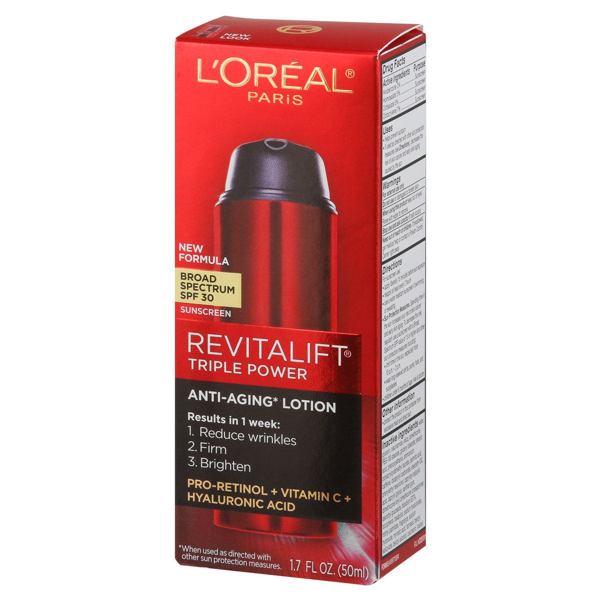 slide 5 of 9, L'Oréal Revitalift Broad Spectrum SPF 30 Triple Power Anti-Aging Lotion 1.7 fl oz, 1.7 fl oz