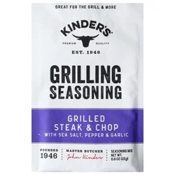 Kinder's Grilled Steak & Chop Seasoning Mix 0.8 oz