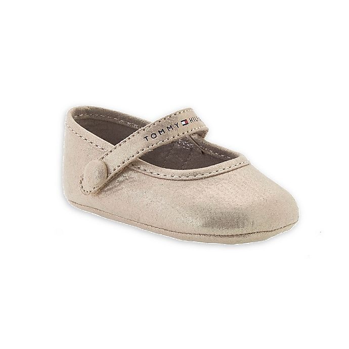 slide 1 of 5, Tommy Hilfiger Size 6W-3M Mareey Layette Shoe - Gold, 1 ct