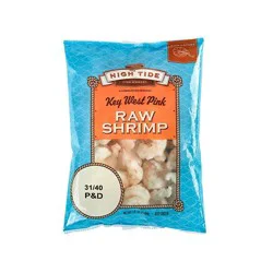 High Tide Fish Market Key West Pink Peeled & Deveined Raw Shrimp 31/40 Count