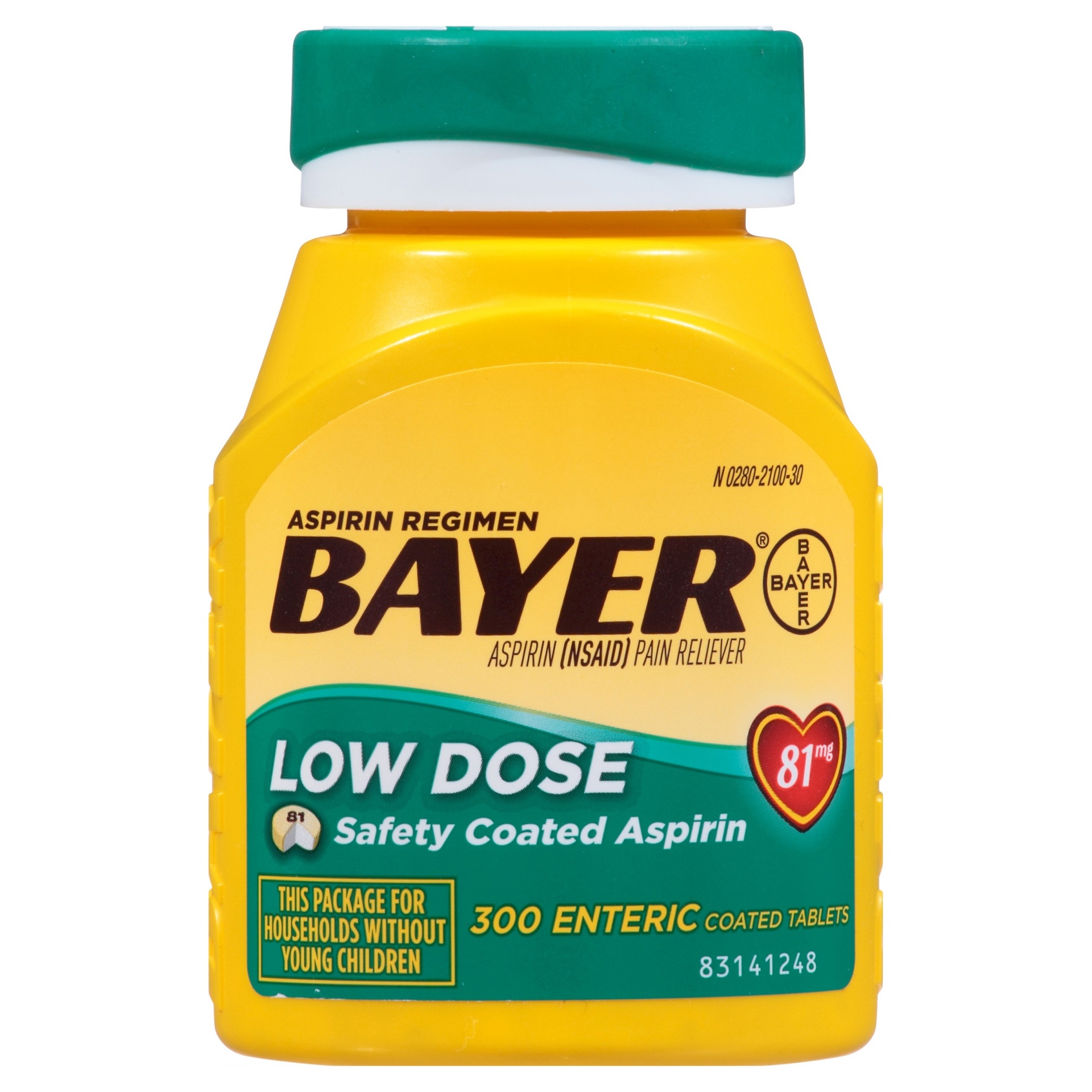 slide 1 of 4, Bayer Aspirin Regimen Low Strength Coated Capsules Tablets, 300 ct