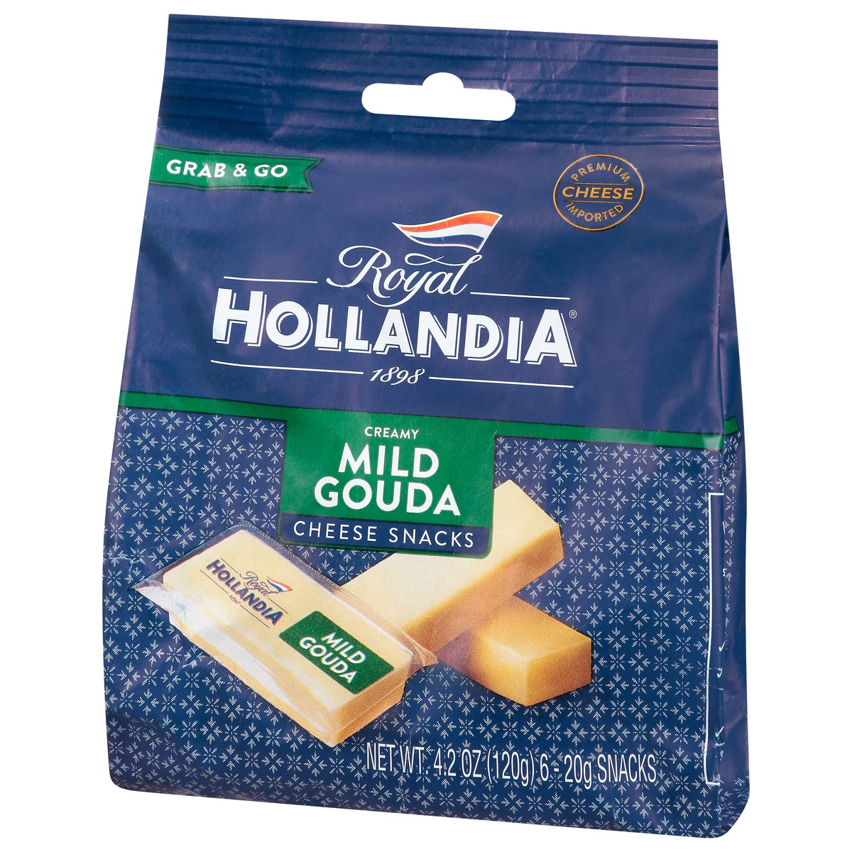 slide 10 of 13, Royal Hollandia Creamy Mild Gouda Cheese Snacks 6-20 g Wrappers, 6 ct